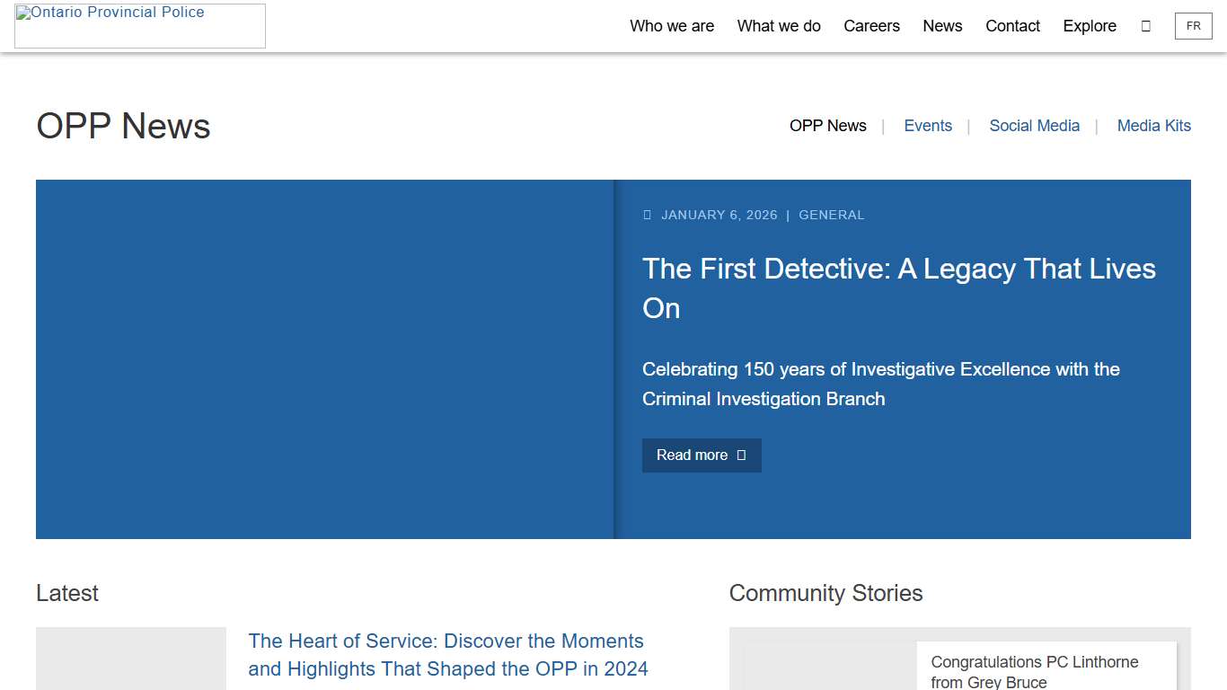 Ontario Provincial Police - News / Nouvelles